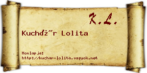 Kuchár Lolita névjegykártya